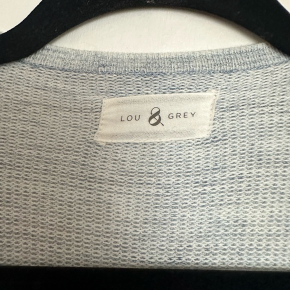 Lou & Grey Open Front Cardigan Sweater Long Sleeve Thin Knit - Picture 3 of 3